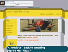 Tablet Screenshot of davisaeroparts.com